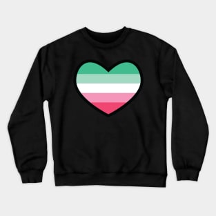 Abrosexual Flag Heart Crewneck Sweatshirt